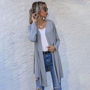 Fate Light Gray Knit Cardigan